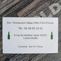 Bar de l'Etang, Loiron - Horaires d'ouverture