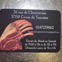 Civray de Touraine Boucherie Charcuterie des gourmets, Civray-de-Touraine - Horaires d'ouverture