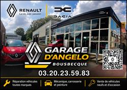 Renault Dacia Garage D'Angelo Agent, Bousbecque - Horaires d'ouverture
