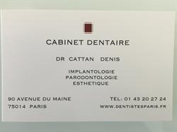 DOCTEUR CATTAN DENIS CHIRURGIEN DENTISTE, Paris - Horaires d'ouverture
