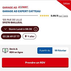 Garage Catteau, Bailleul - Horaires d'ouverture
