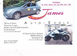 Auto Ecole James, Thaon-les-Vosges - Horaires d'ouverture