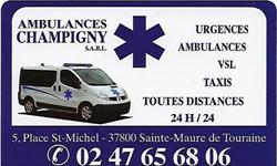 Ambulances taxis Champigny, Sainte-Maure-de-Touraine - Horaires d'ouverture