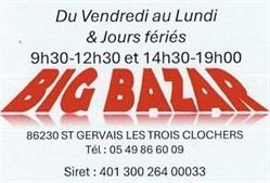 Big Bazar, Saint-Gervais-les-Trois-Clochers - Horaires d'ouverture