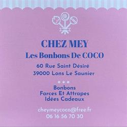Chez Mey Les Bonbons De Coco, Lons-le-Saunier - Horaires d'ouverture