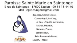 Paroisse Sainte Marie en Saintonge, Saujon - Horaires d'ouverture