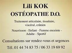 Lili Kok - Ostéopathe D.O., Paris - Horaires d'ouverture