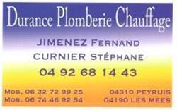 DURANCE PLOMBERIE CHAUFFAGE SARL, Peyruis - Horaires d'ouverture