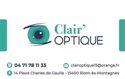 Clair'optique, Riom-ès-Montagnes - Horaires d'ouverture