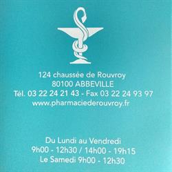 Pharmacie De Rouvroy, Abbeville - Horaires d'ouverture