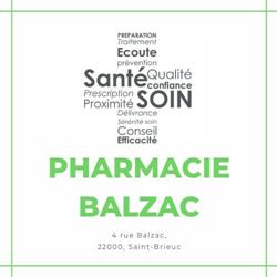 Pharmacie Balzac, Saint-Brieuc - Horaires d'ouverture