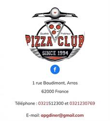 PIZZA CLUB ARRAS, Arras - Horaires d'ouverture