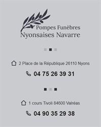 Pompes Funèbres Nyonsaises Navarre, - Horaires d'ouverture