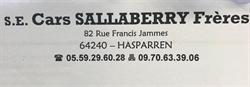 Ste Expl Cars Sallaberry, Hasparren - Horaires d'ouverture