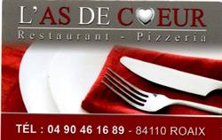 restaurant l'as de cœur, Roaix - Horaires d'ouverture