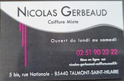 Nicolas Gerbeaud Coiffure, Talmont-Saint-Hilaire - Horaires d'ouverture
