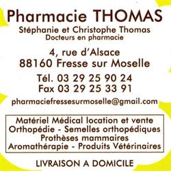 Pharmacie Thomas, Fresse-sur-Moselle - Horaires d'ouverture