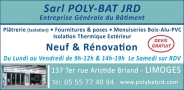 Atelier Poly-Bat Jrd SARL, Limoges - Horaires d'ouverture