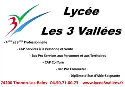 Lycée professionnel privé les trois Vallées, Thonon-les-Bains - Horaires d'ouverture