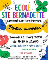 École Primaire Privée Sainte-Bernadette, Quimper - Horaires d'ouverture