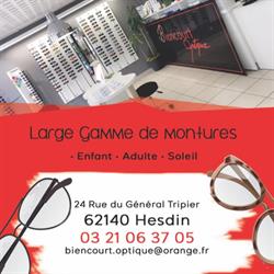 Biencourt Optique, Hesdin - Horaires d'ouverture