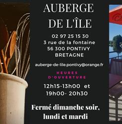 Auberge de L'ile, Pontivy - Horaires d'ouverture