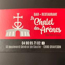 Restaurant Le chalet des arènes, Graveson - Horaires d'ouverture