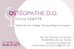 Cabinet Carine Lejetté, Neuilly-sur-Seine - Horaires d'ouverture