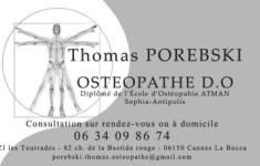 porebski thomas osteopathe, Cannes - Horaires d'ouverture