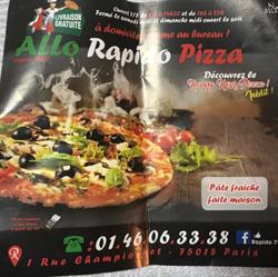 Allo Rapido Pizza, Paris - Horaires d'ouverture