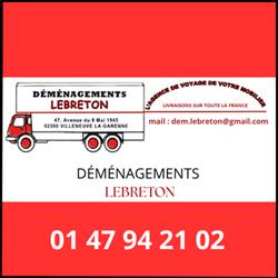 Déménagements LeBreton, Villeneuve-la-Garenne - Horaires d'ouverture