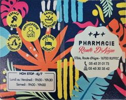 Pharmacie Route d'Aigre, Ruffec - Horaires d'ouverture