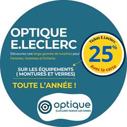E.Leclerc Optique, Noeux-les-Mines - Horaires d'ouverture