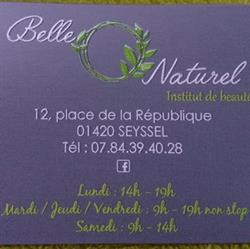 Belle O Naturel, Seyssel - Horaires d'ouverture