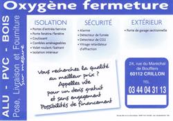Oxygene Fermeture, Crillon - Horaires d'ouverture