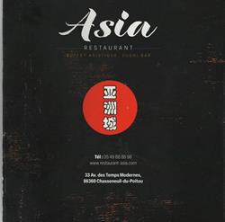 restaurant Asia, Chasseneuil-du-Poitou - Horaires d'ouverture
