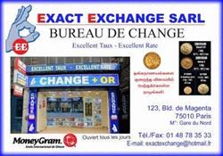 EXACT EXCHANGE, Paris - Horaires d'ouverture