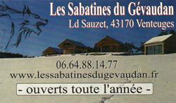 LES SABATINES DU GEVAUDAN, Venteuges - Horaires d'ouverture