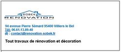 Rénovation Sobek, Villiers-le-Bel - Horaires d'ouverture
