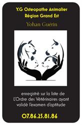 Guérin Yohan - Ostéopathe animalier OA17, Fresnes-en-Tardenois - Horaires d'ouverture