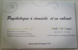 Psychologue Emilie Del Cuerpo 13220, Châteauneuf-les-Martigues - Horaires d'ouverture