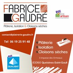 Gaudré Fabrice - Platrier Plaquiste SAS, Quelaines-Saint-Gault - Horaires d'ouverture