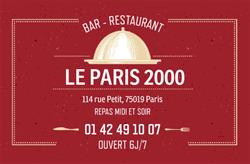 Bar le Paris 2000, - Horaires d'ouverture