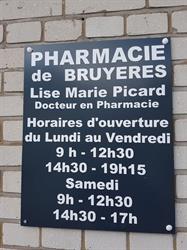 Pharmacie de Bruyères, Bruyères-et-Montbérault - Horaires d'ouverture