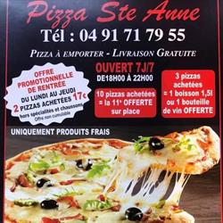 Pizza Sainte Anne, Marseille - Horaires d'ouverture