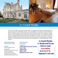 Le Grand Maulne, Le Lude - Horaires d'ouverture