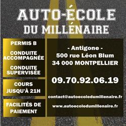Auto-école du Millénaire, Montpellier - Horaires d'ouverture