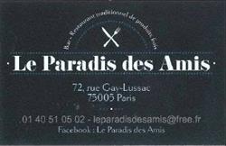 Le Paradis des Amis, Paris - Horaires d'ouverture