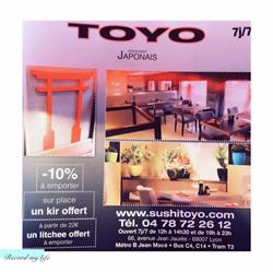 Toyo, Lyon - Horaires d'ouverture