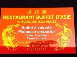 Le Buffet D Asie, Rochefort - Horaires d'ouverture